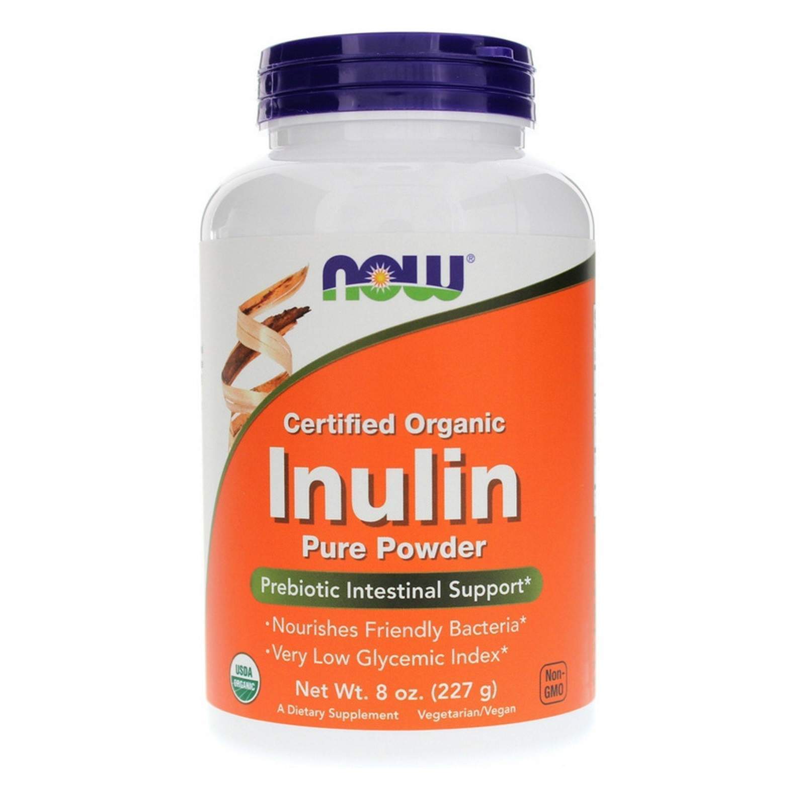 Інулін органічний Now Foods Inulin чистий пребіотичний сертифікований порошок, 227 г (NOW-02944)