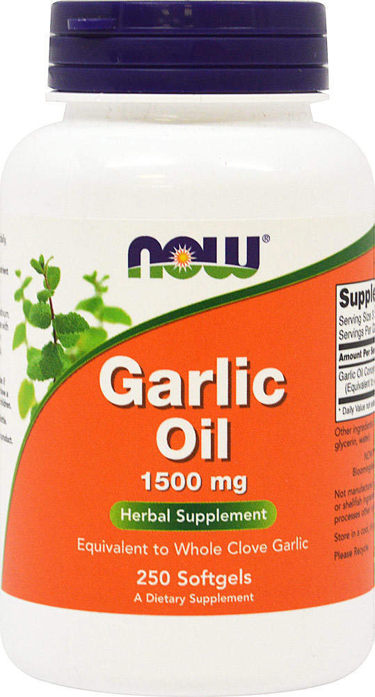 Часникова олія Now Food Garlic Oil 1500 мг, 250 гелевих капсул (NOW-01792)