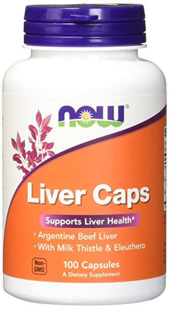 Підтримка печінки Now Foods Liver Caps з порошком яловичої печінки, 100 капсул (NOW-02432)