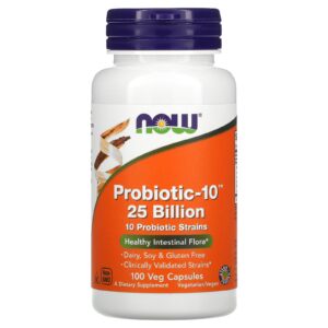 Пробіотики-10 Now Foods Probiotic-10 25 млрд, 100 рослинних капсул (NOW-02933)