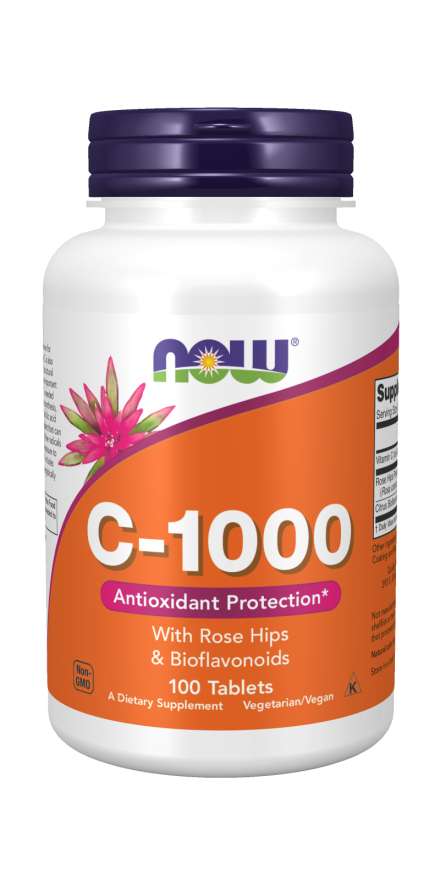 Вітамін С-1000 Now Foods Vitamin C з шипшиною та біофлавоноїдами, 100 таблеток (NOW-00685)
