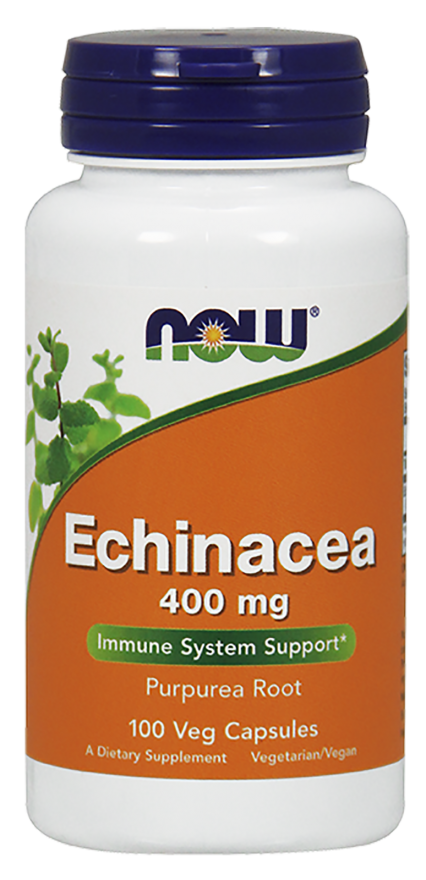 Ехінацея Now Foods Echinacea 400 мг, 100 вегетаріанських капсул (NOW-04660)