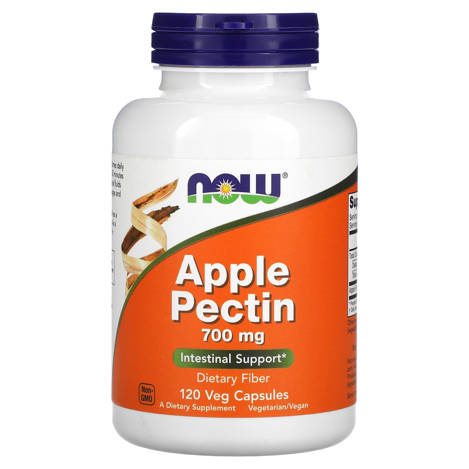 Яблучний пектин Now Foods Apple Pectin 700 мг, 120 вегетаріанських капсул (NOW-06425)