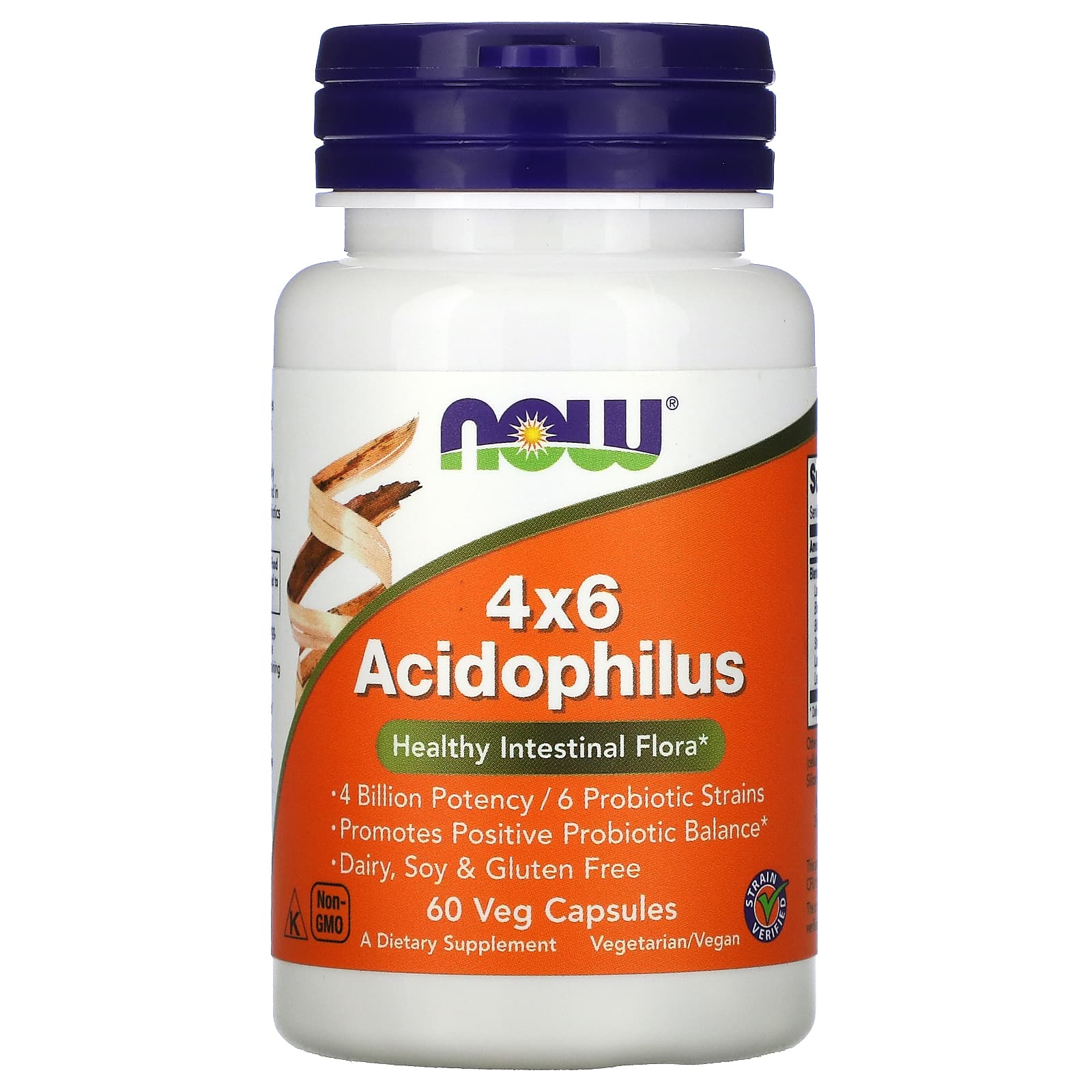Пробіотики Now Foods 4x6 Acidophilus, 60 рослинних капсул (NOW-02920)