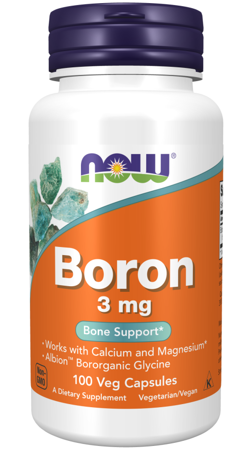 Бор Now Foods Boron 3 мг, 100 вегетаріанських капсул (NOW-01410)