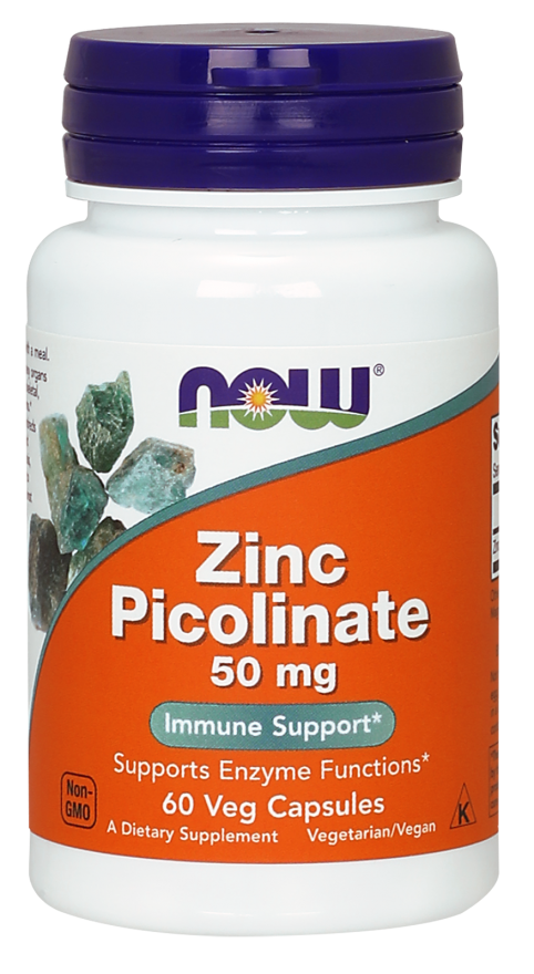Піколінат цинку Now Foods Zinc Picolinate 50 мг, 60 капсул (NOW-01550)