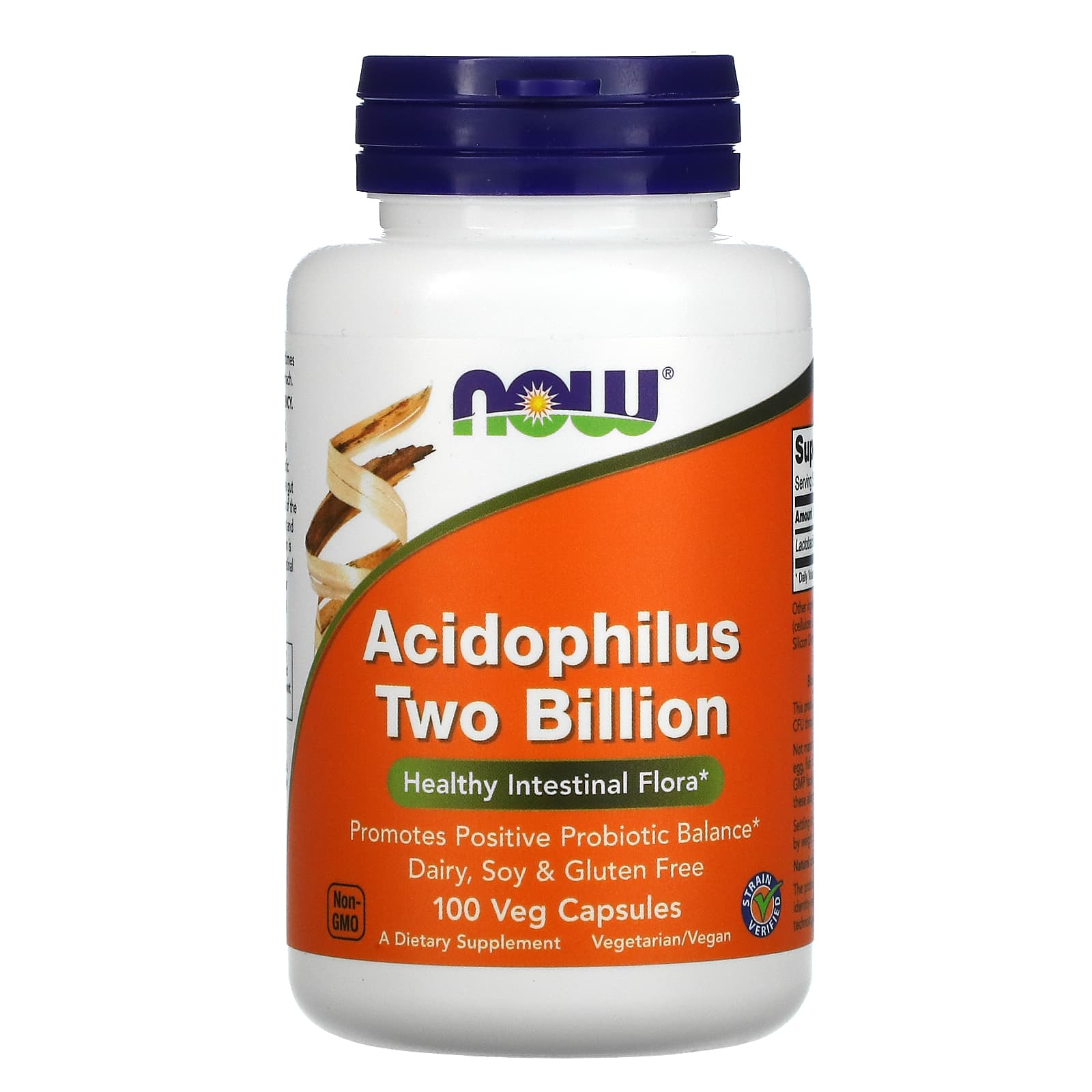 Пробіотик Now Foods Acidophilus 2 млрд, 100 рослинних капсул (NOW-02905)