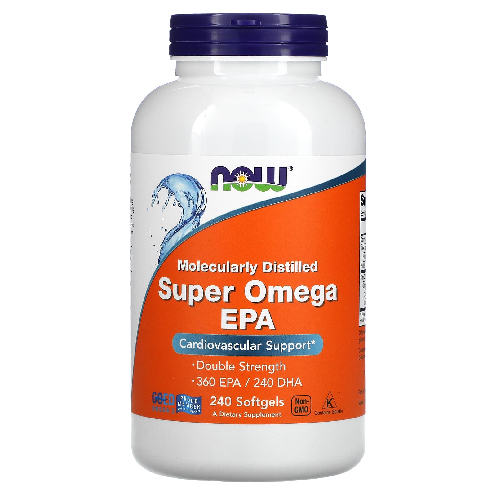 Супер Омега-3 Now Foods Super Omega EPA 360 ЕПК /240 ДГК, 240 гелевих капсул (NOW-01683)