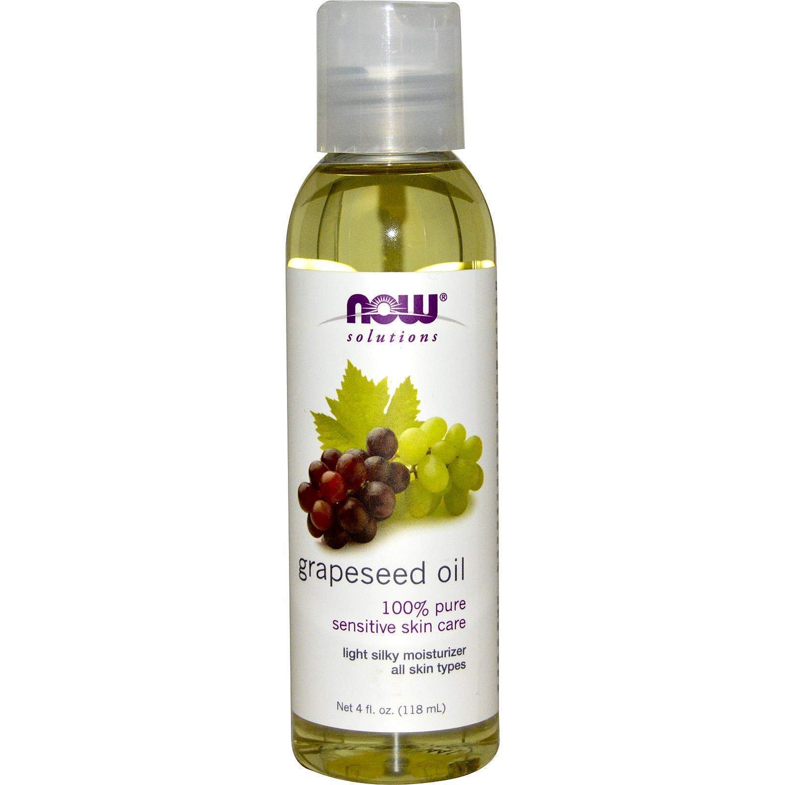 Масло виноградних кісточок Now Foods (Grapeseed Oil) Solutions, 118 мл (NOW-07705)