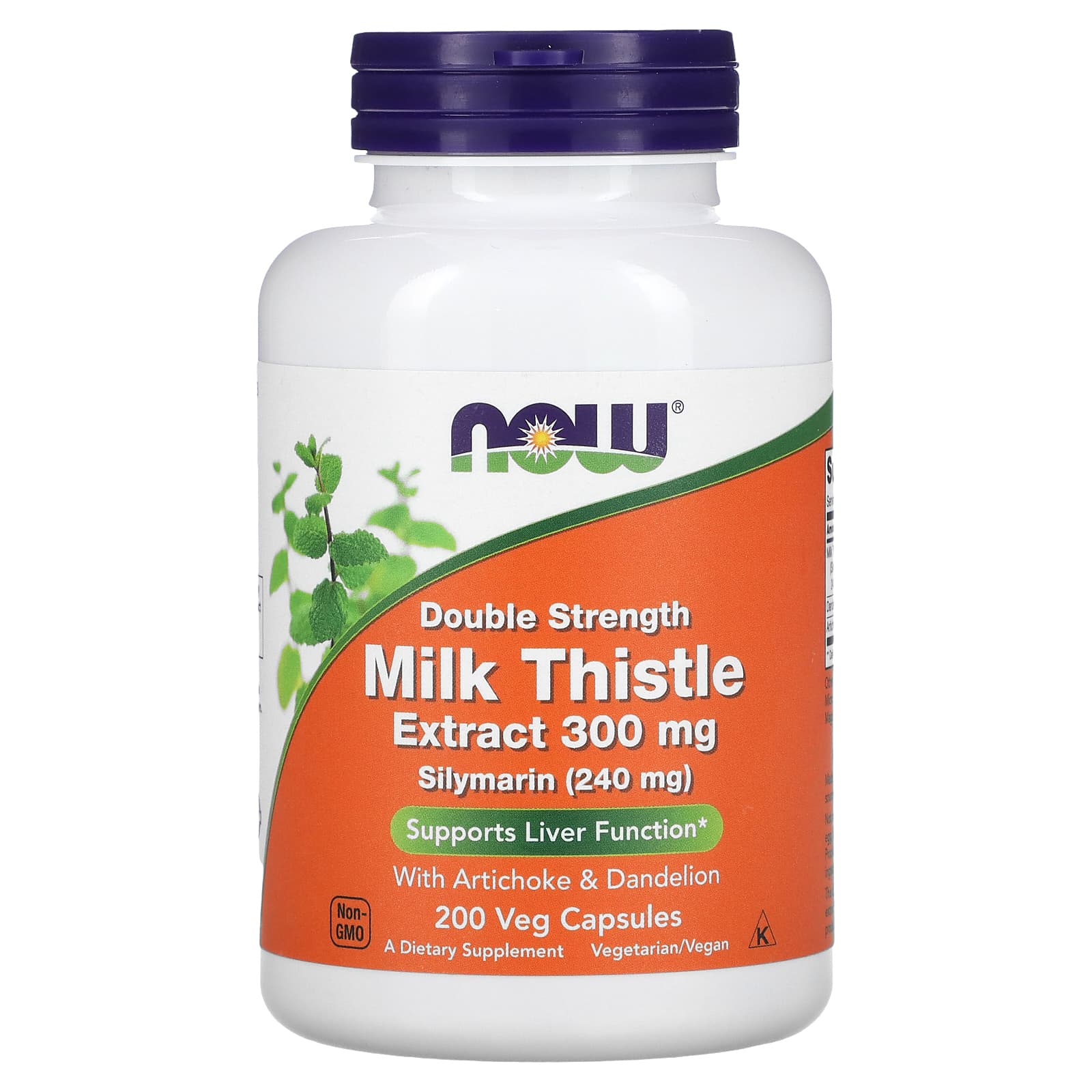 Розторопша Now Foods силімарин Milk Thistle екстракт подвійна сила 300 мг, 200 вегетаріанських капсул (NOW-04753)