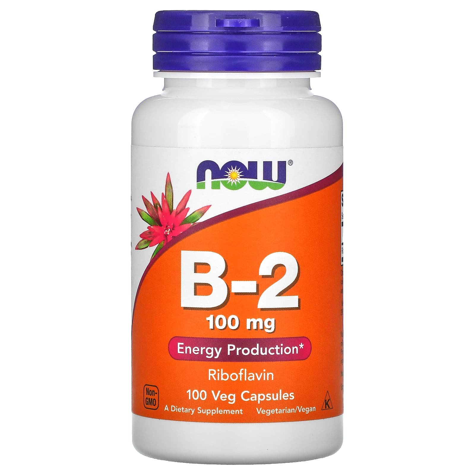 Рибофлавін Now Foods Vitamin B-2 100 мг, 100 капсул (NOW-00447)