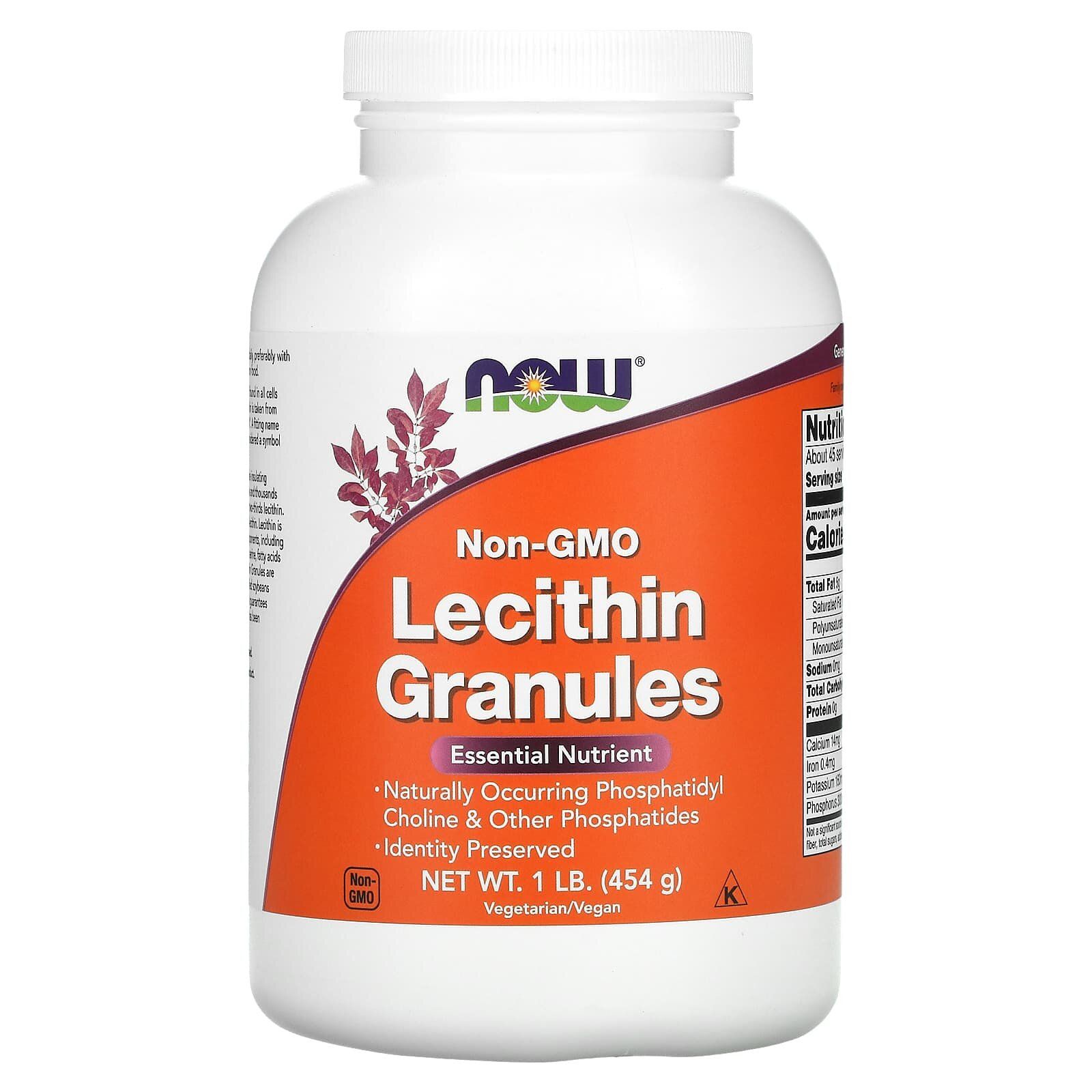 Лецитин у гранулах Now Foods Lecithin без ГМО, 454 г (NOW-02260)