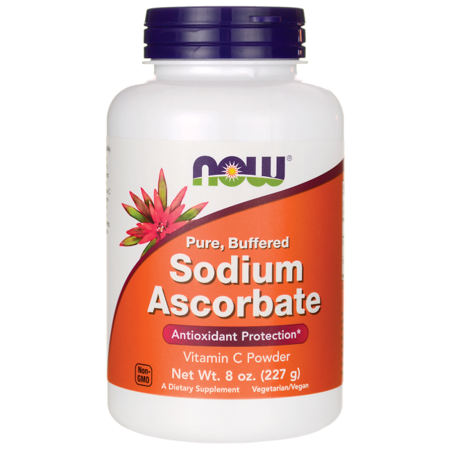 Аскорбат натрію Now Foods Sodium Ascorbate буферизований порошок, 227 г (NOW-00760)