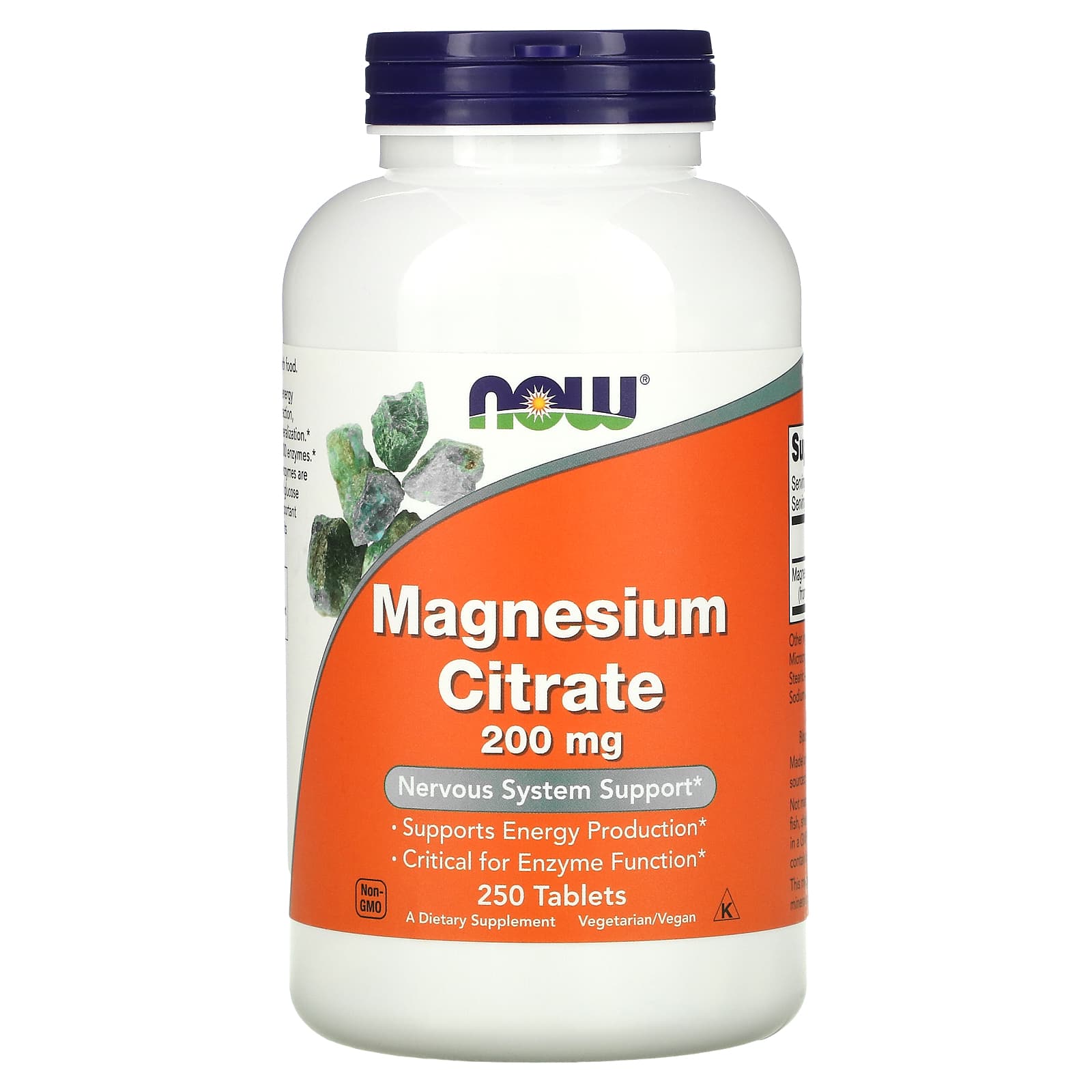 Магній цитрат Now Foods Magnesium Citrate 200 мг, 250 таблеток (NOW-01292)