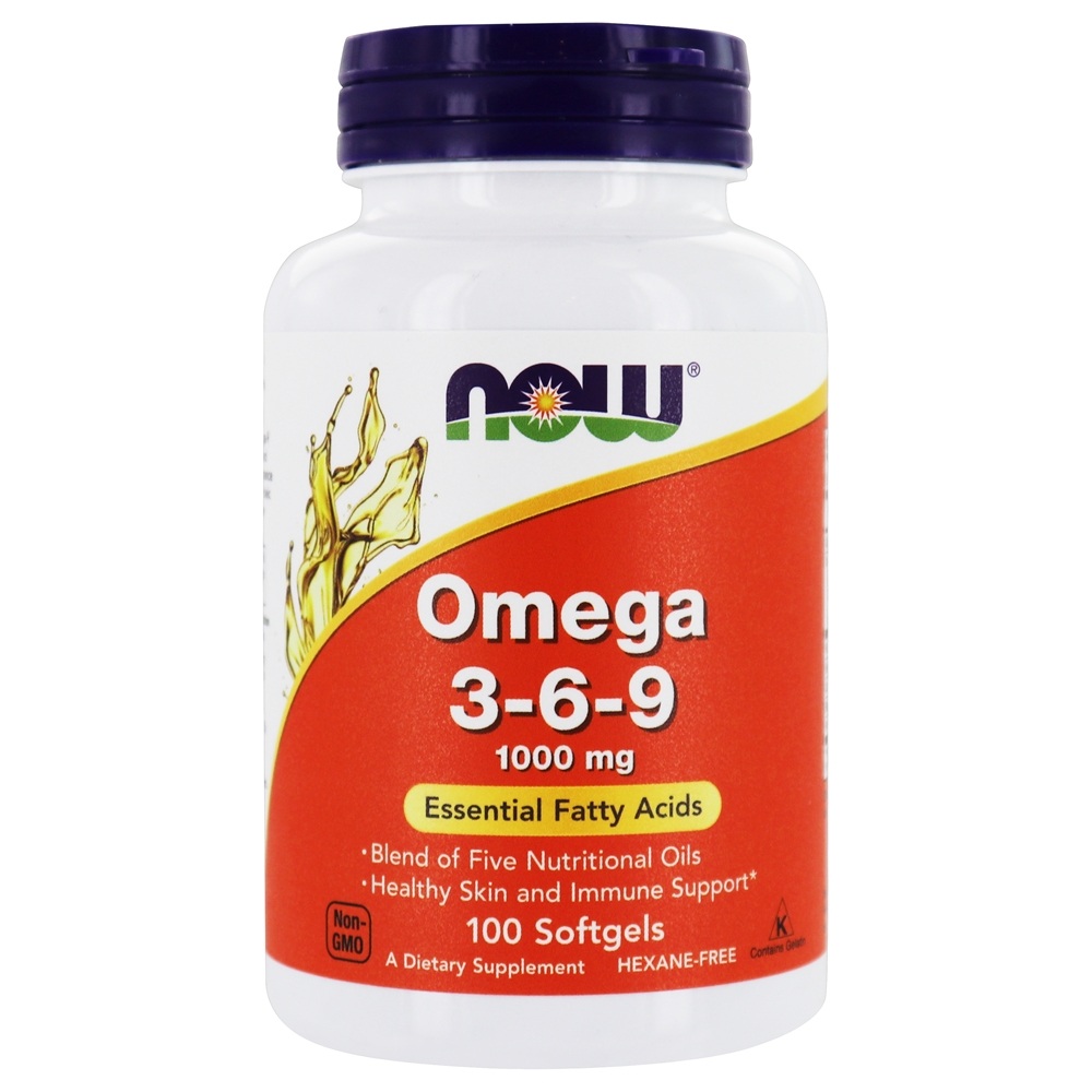 Омега 3 6 9 Now Foods Omega 3-6-9 1000 мг, 100 гелевих капсул (NOW-01835)