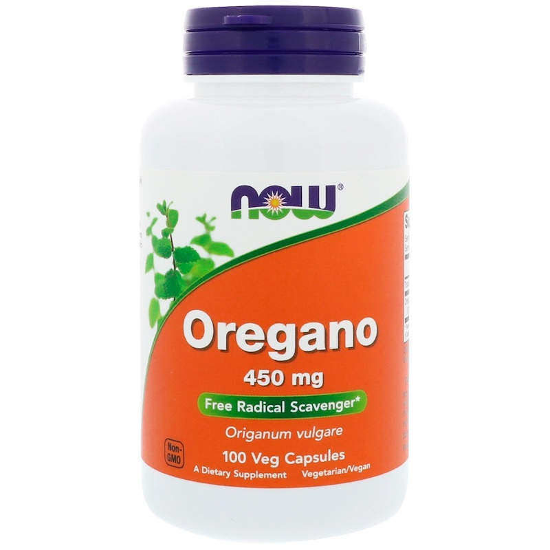 Орегано Now Foods Oregano 450 мг, 100 вегетаріанських капсул (NOW-04724)