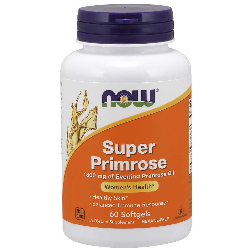 Олія вечірньої примули Now Foods Super Primrose 1300 мг, 60 капсул (NOW-01755)