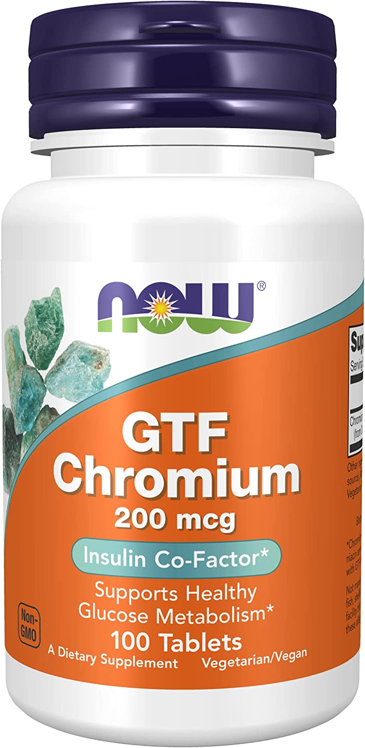 Хром Now Foods GTF Chromium 200 мкг 100 таблеток (NOW-01430)