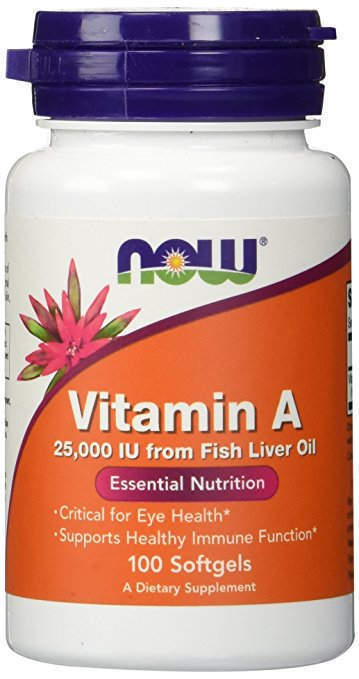 Вітамін А Now Foods Vitamin A 25000 МО, 100 капсул (NOW-00340)