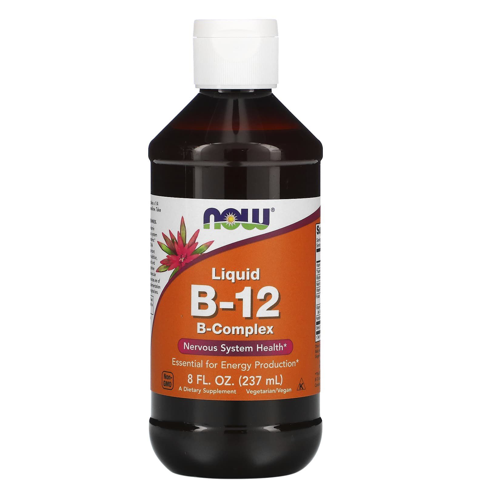 Вітамін В12 Now Foods Liquid B-12 B-комплекс рідкий, 237 мл (NOW-00465)