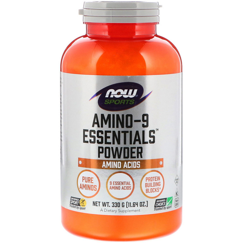 Амінокислоти в спорті Now Foods Amino-9 Essentials Sports порошок, 330 г (NOW-00206)