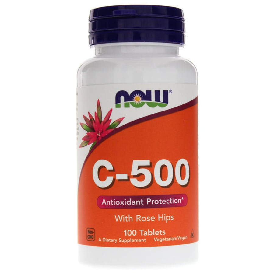 Вітамін С Now Foods з шипшиною Vitamin C with Rose Hips 500 мг, 100 таблеток (NOW-00670)