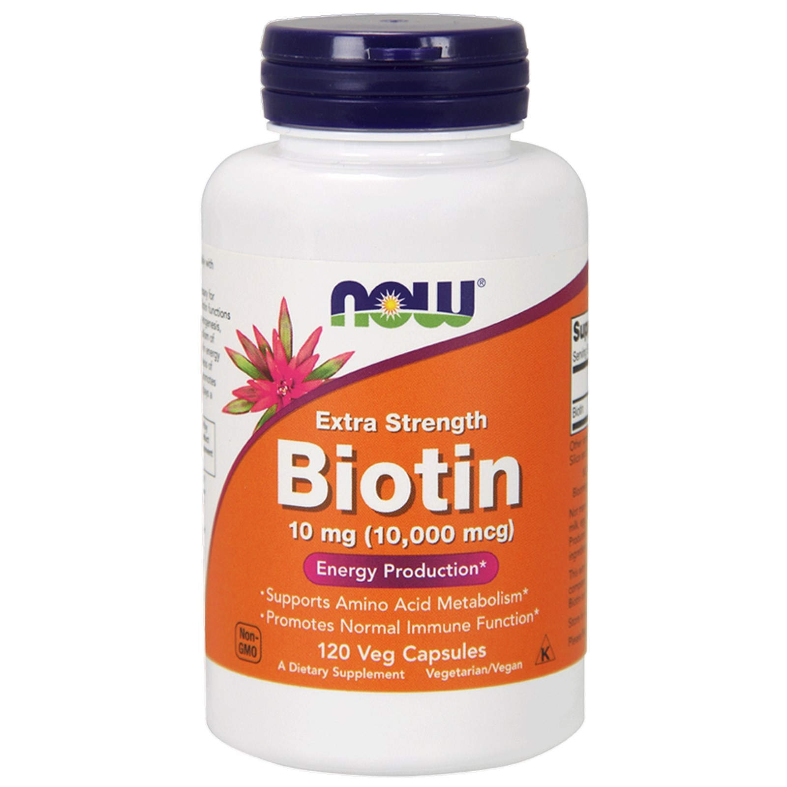 Біотин Now Foods Biotin підвищена міцність 10 мг (10000 мкг), 120 вегетаріанских капсул