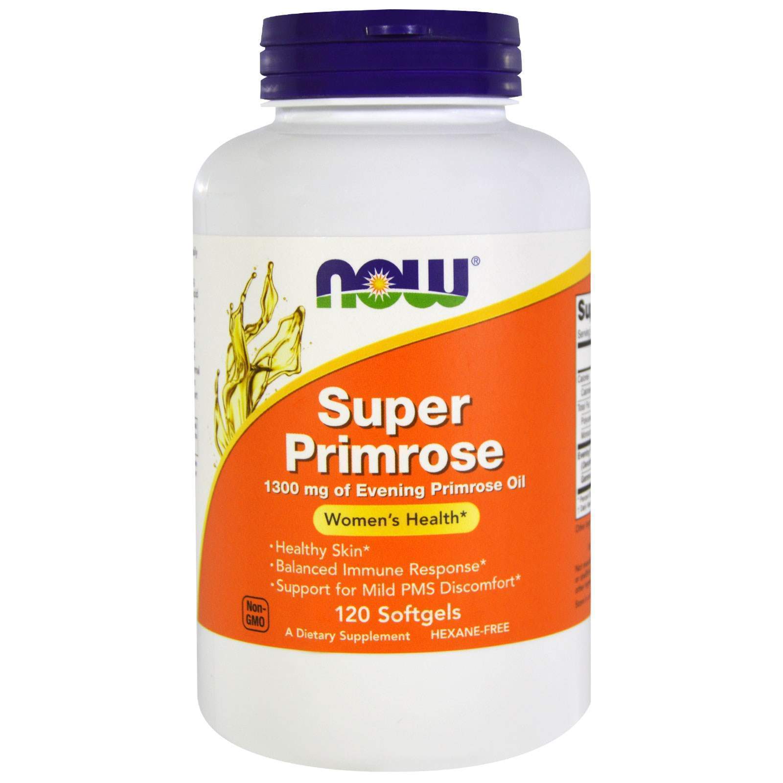 Олія вечірньої примули Now Foods Evening Primrose Oil супер 1300 мг, 120 гелевих капсул (NOW-01757)