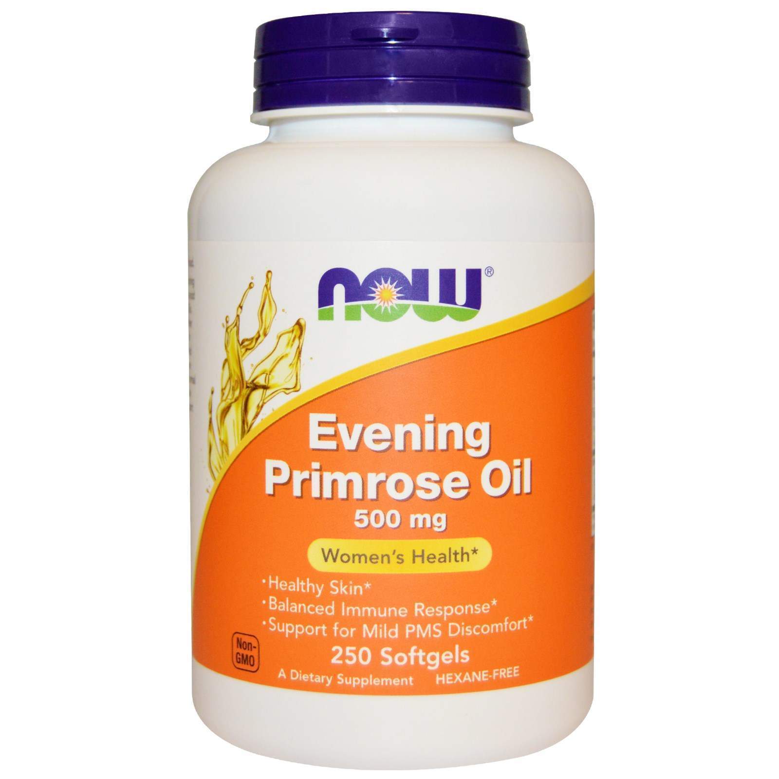 Олія вечірньої примули Now Foods Evening Primrose Oil 500 мг , 250 капсул (NOW-01752)