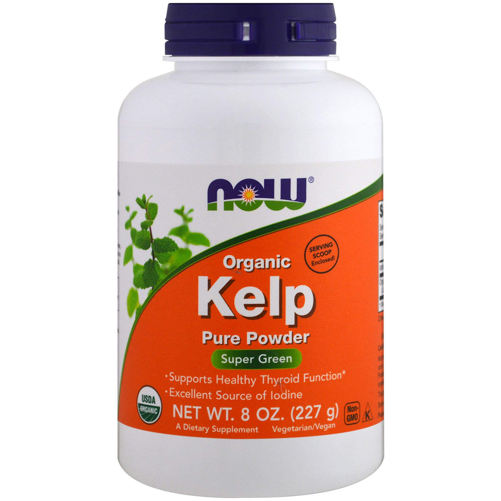 Бурі морські водорості Now Foods ламінарія Kelp органічний порошок, 227 г (NOW-02676)