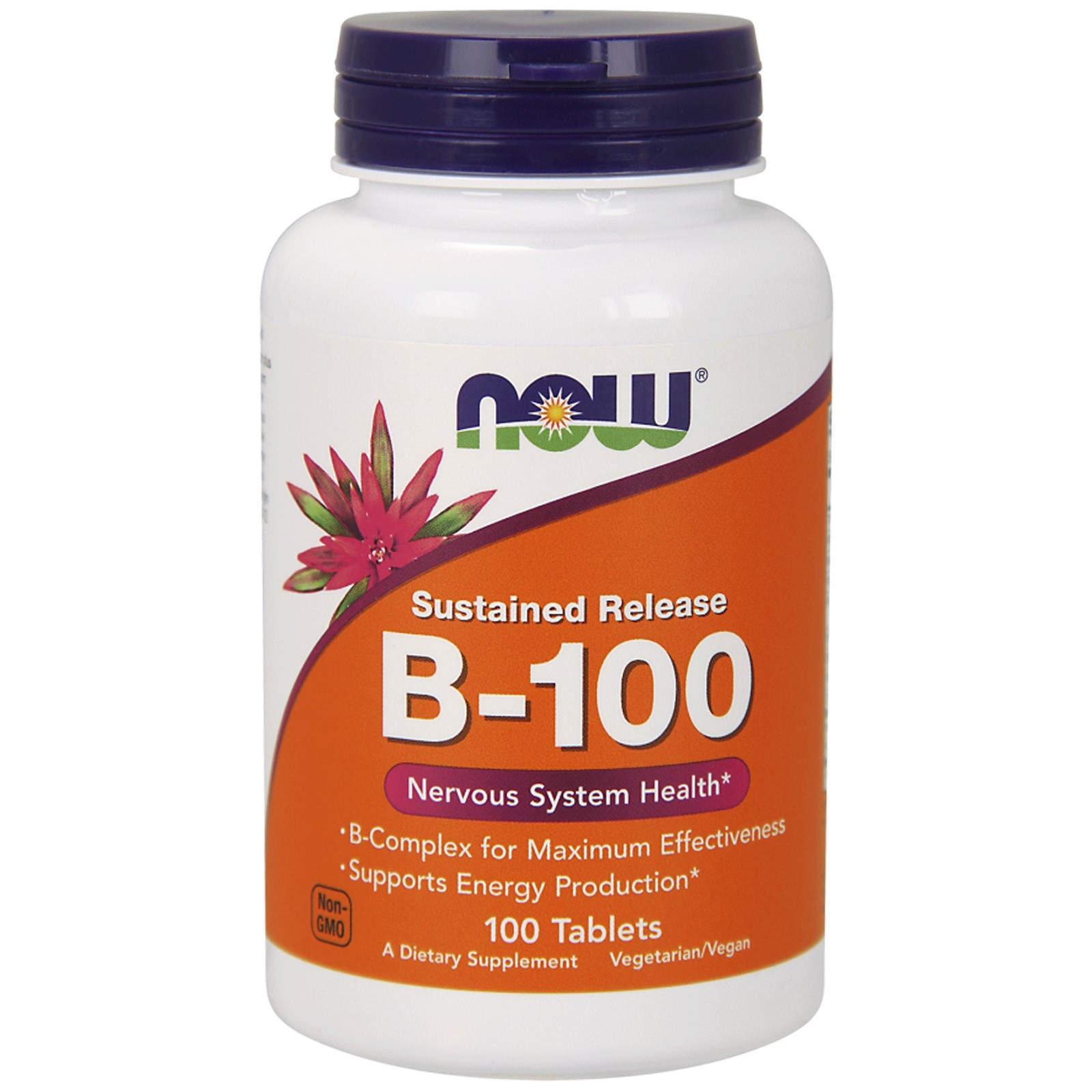 В комплекс В-100 Now Foods Nervous System Health уповільнене вивільнення, 100 таблеток (NOW-00439)