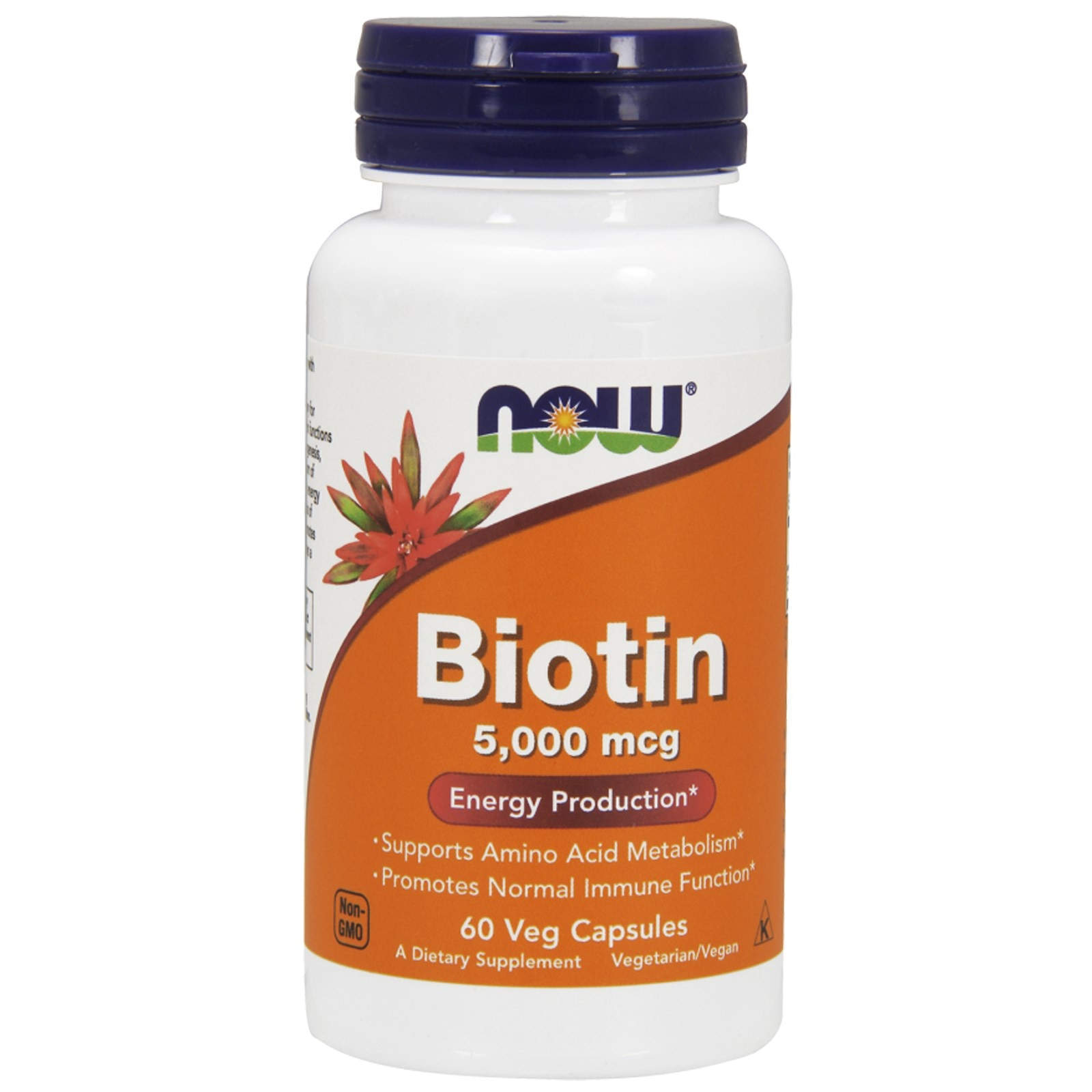 Біотин Now Foods Biotin 5000 мкг, 60 капсул (NOW-00471)
