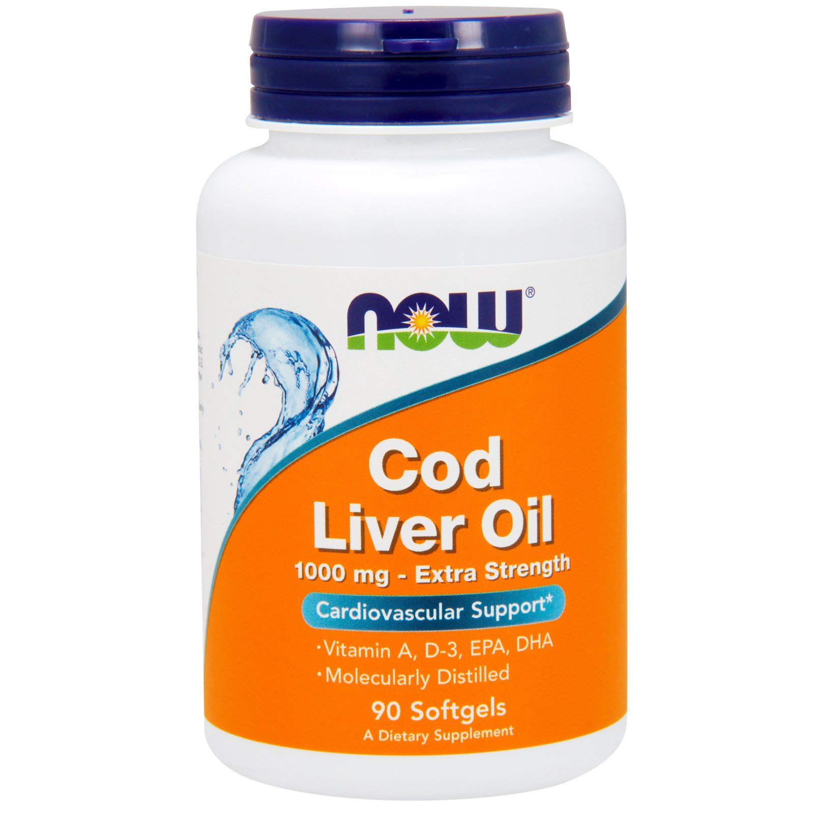 Риб'ячий жир з печінки тріски Now Foods Cod Liver Oil 1000 мг, 90 гелевих капсул (NOW-01743)