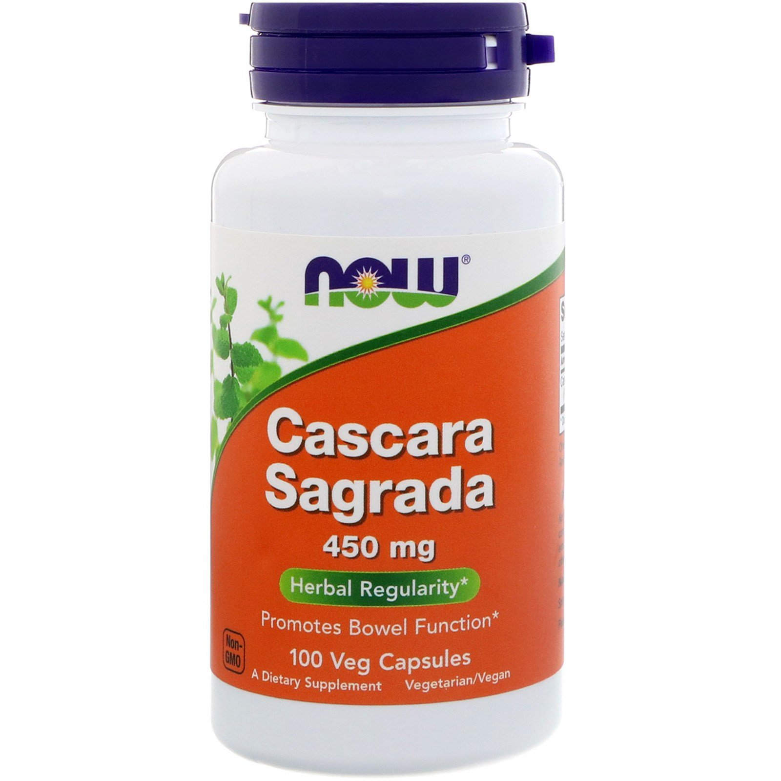 Каскара саграда Now Foods Cascara Sagrada 450 мг, 100 капсул (NOW-04620)