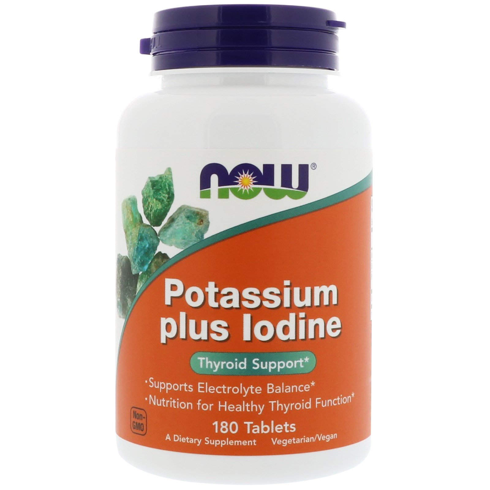 Йодид калію Now Foods Potassium Plus Iodine, 180 таблеток (NOW-01452)