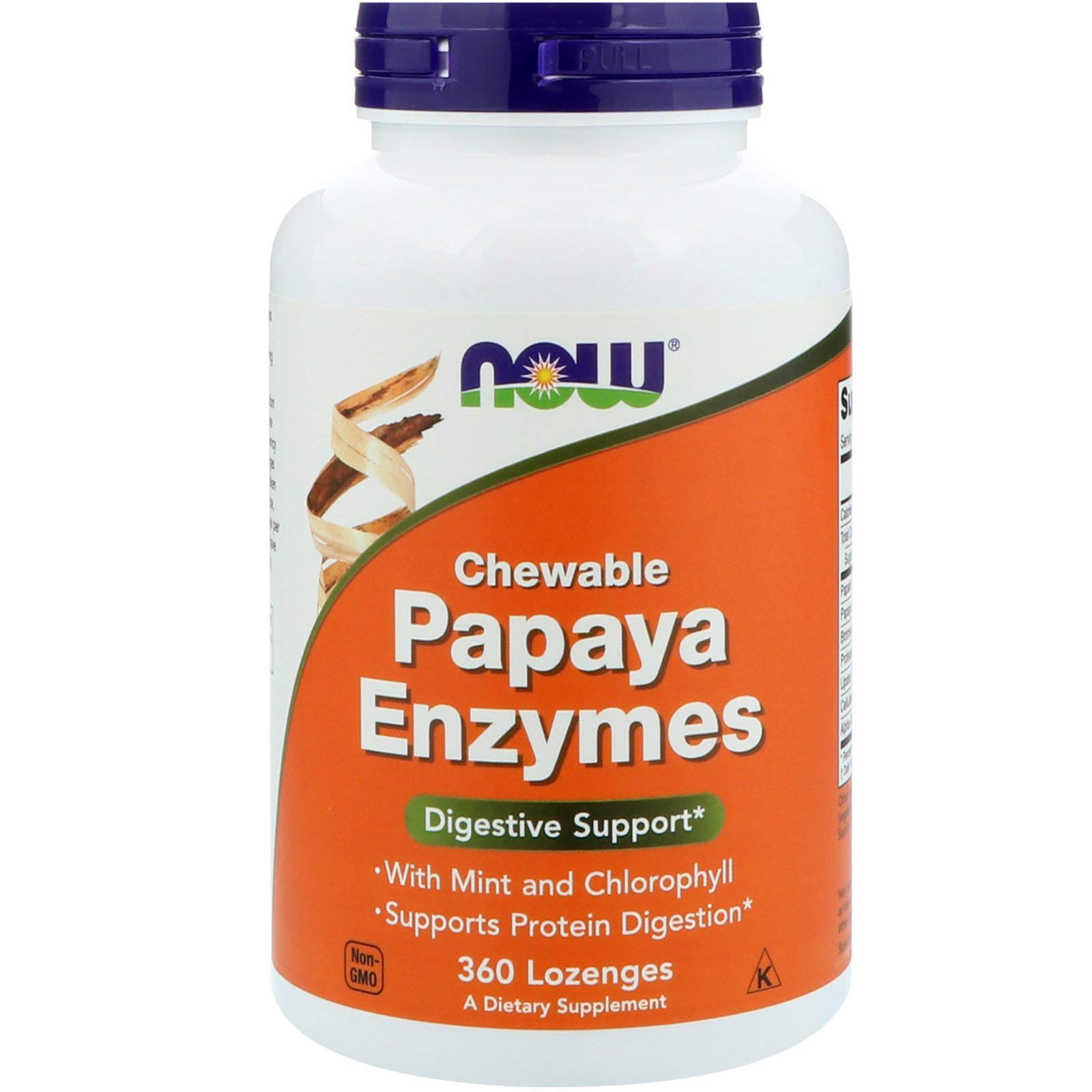 Папаїн Now Foods Papaya Enzymes жувальні ферменти, 360 льодяників (NOW-02972)