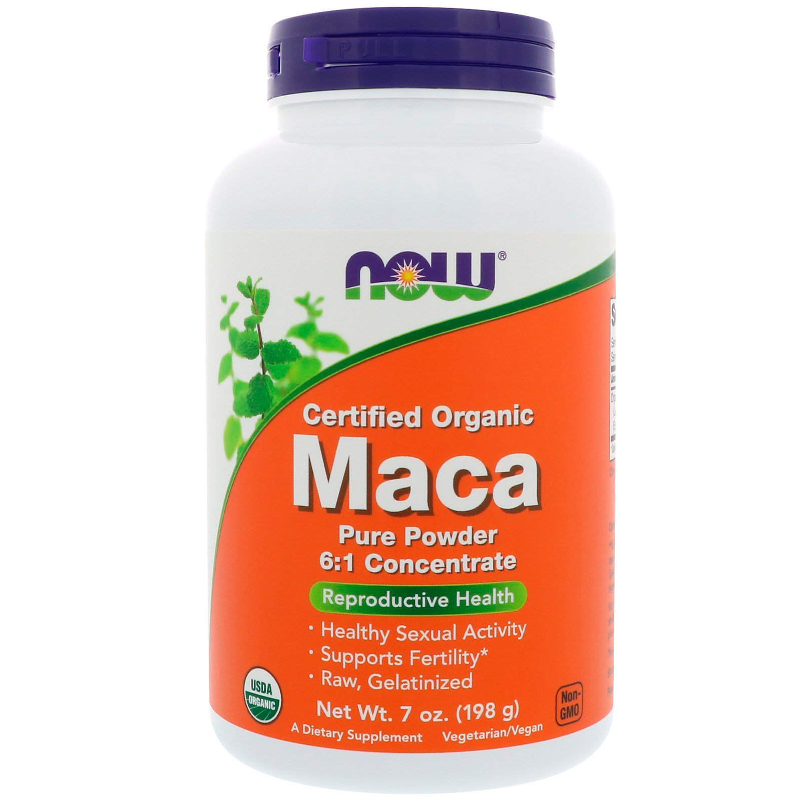 Мака Now Foods (Maca) вегетаріанський сертифікований порошок, 198 г (NOW-05035)