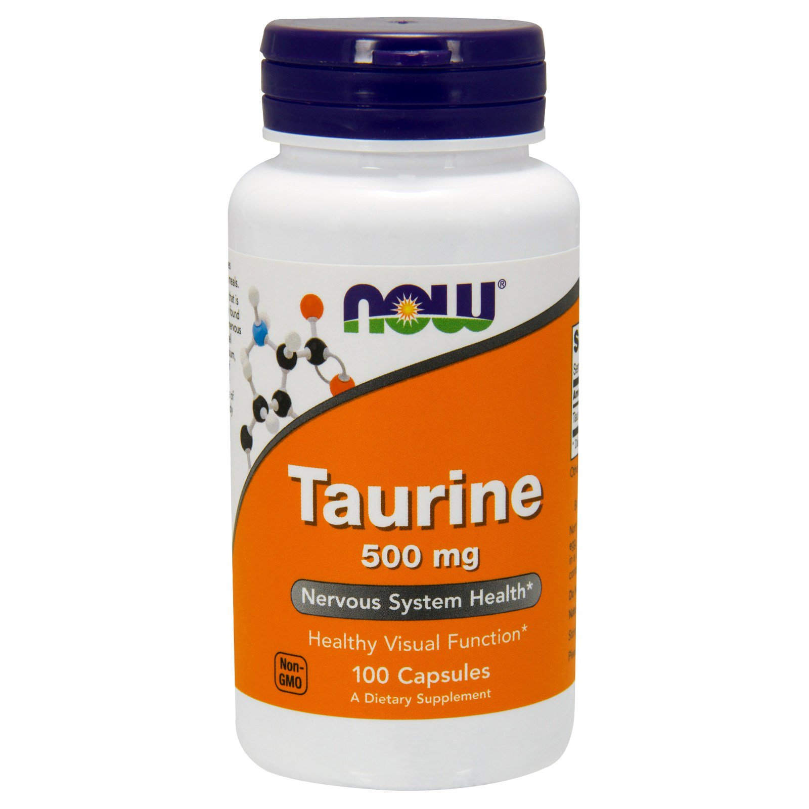 Таурин Now Foods Taurine 500 мг, 100 вегетаріанських капсул (NOW-00140)