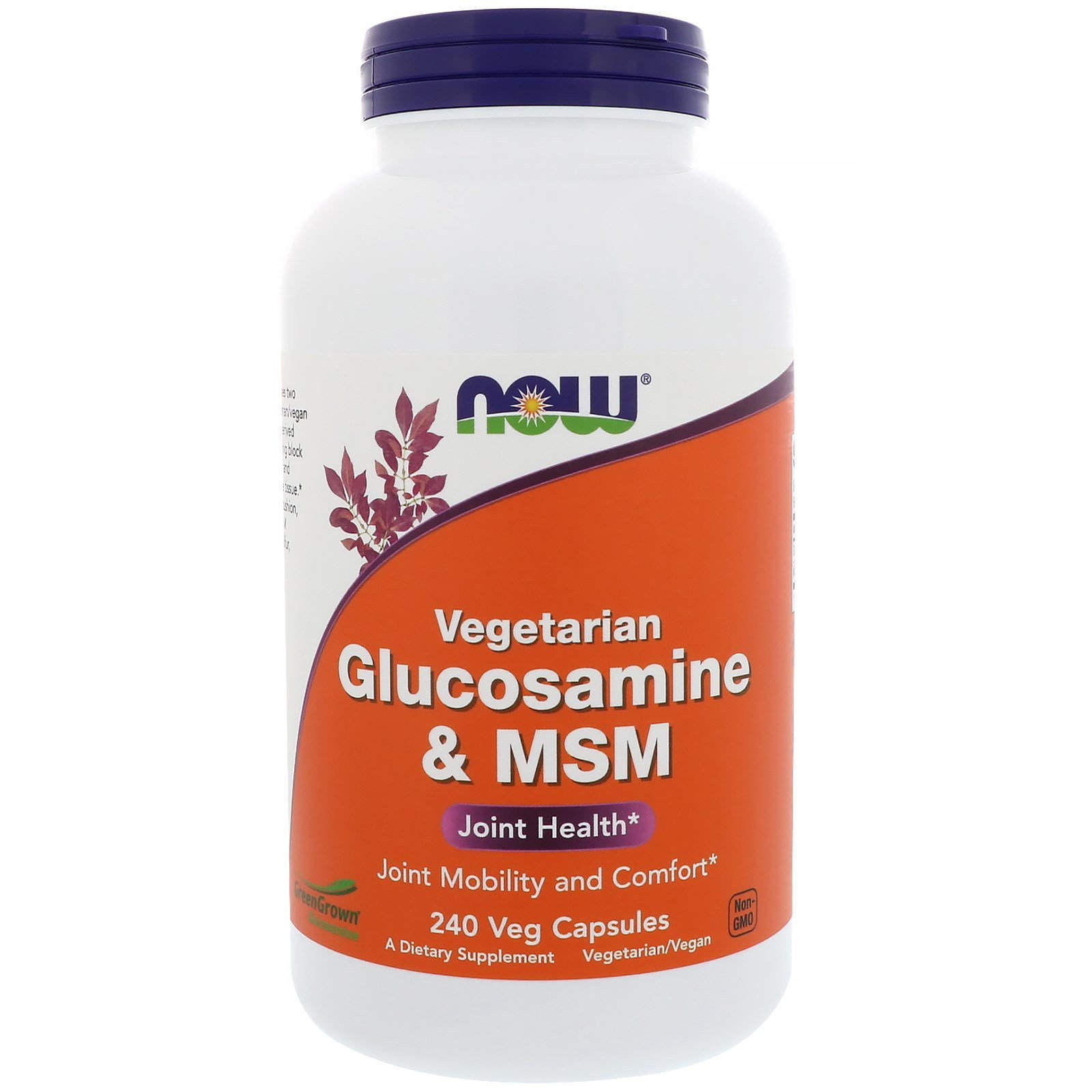 Глюкозамін та MSM Now Foods Glucosamine & MSM, 240 вегетаріанських капсул (NOW-03131)
