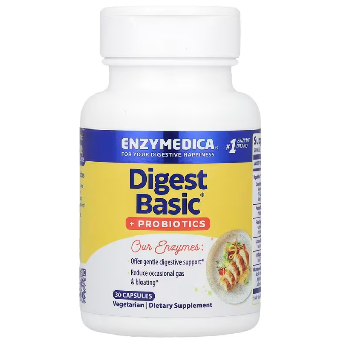 Ферменти і пробіотики Enzymedica Digest Basic + Probiotics, 30 капсул (ENZ-13050)