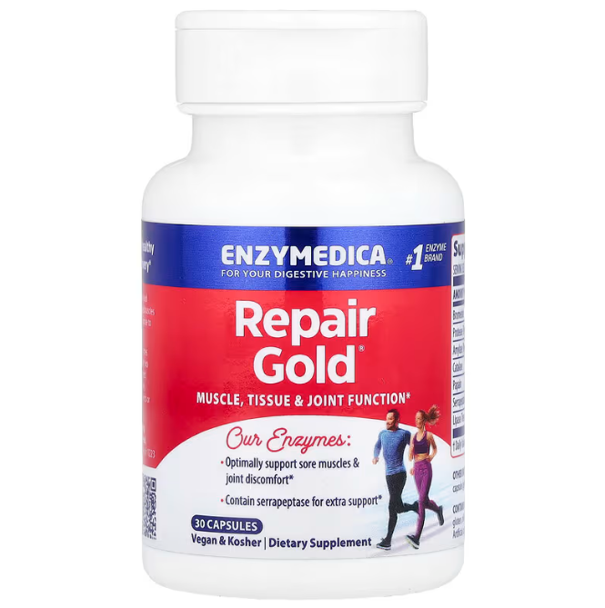Ферменти для м'язів Enzymedica суглобів, тканин Repair Gold для веганів, 30 капсул (ENZ-29031)
