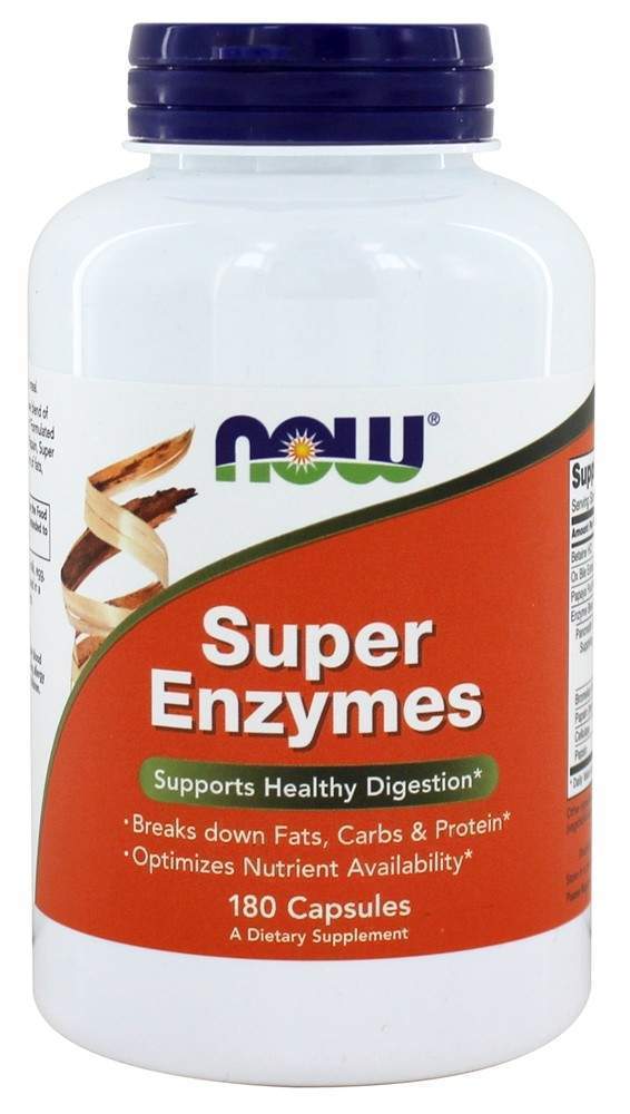 Ферменти для травлення Now Foods Super Enzymes, 180 капсул (NOW-02964)