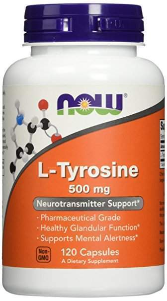 Тирозин Now Foods L-Tyrosine 500 мг, 120 капсул (NOW-00162)
