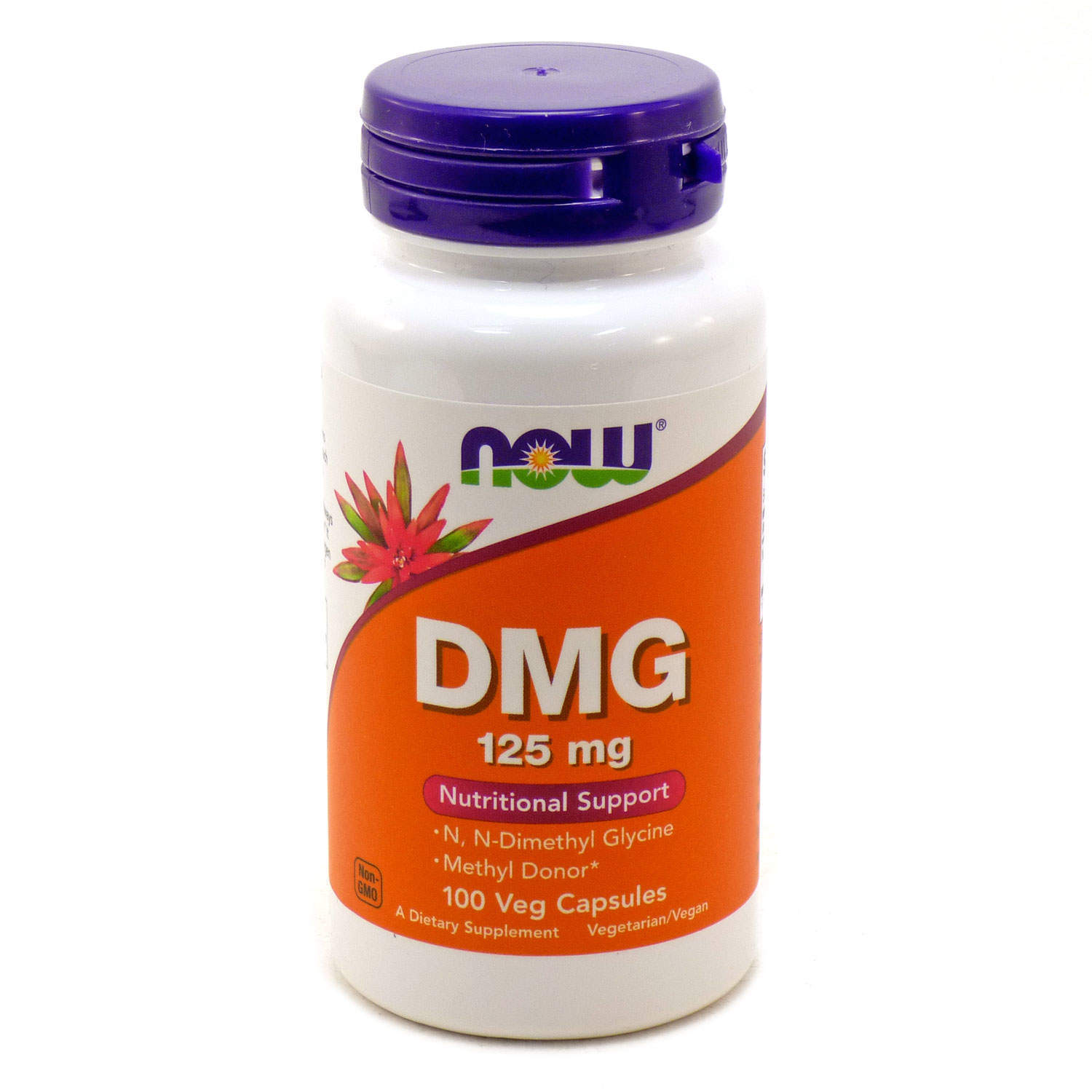 Диметилгліцин Now Foods DMG 125 мг, 100 вегетаріанських капсул (NOW-00472)