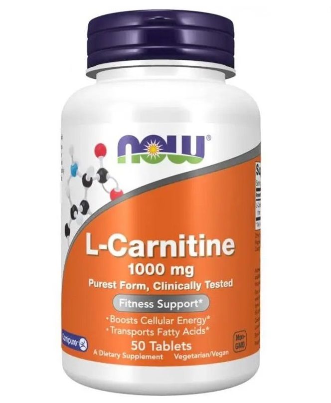 L-карнітин Now Foods L-Carnitine 1000 мг, 50 таблеток (NOW-00067)