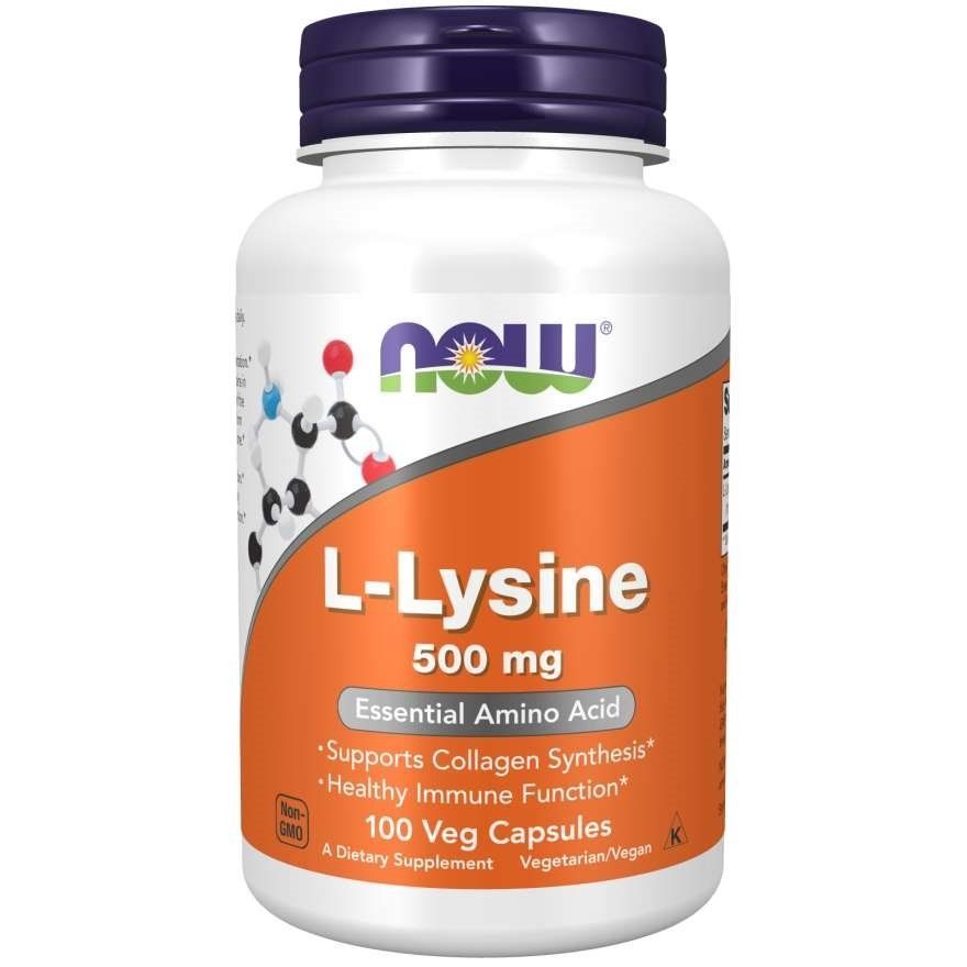 L-лізин Now Foods L-Lysine 500 мг 100 вегетаріанських капсул (NOW-00110)