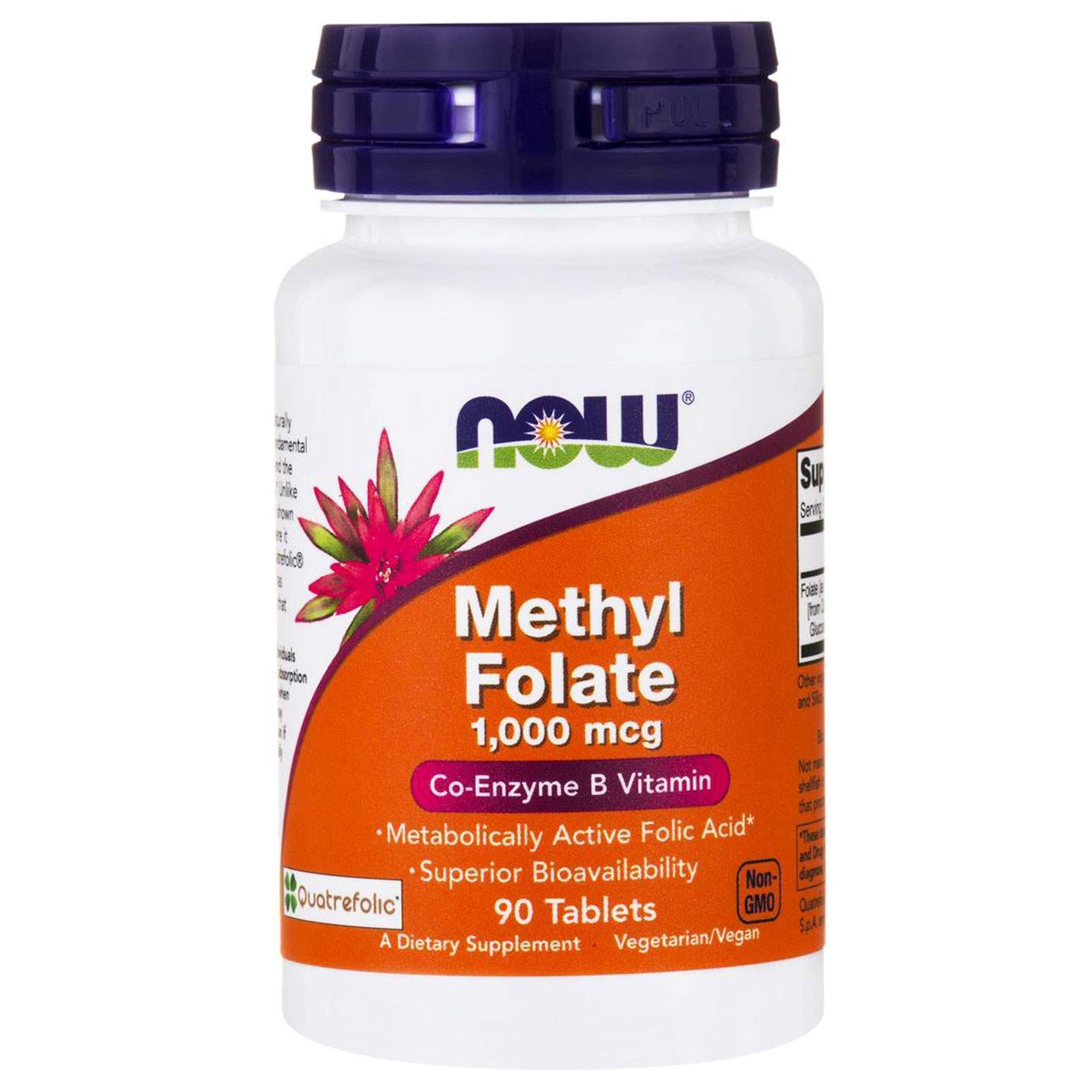 Фолієва кислота Now Foods Метилована Methyl Folate 1000 мкг, 90 таблеток (NOW-00491)