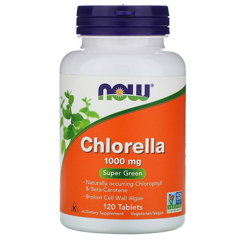 Хлорела Now Foods Chlorella 1000 мг, 120 таблеток (NOW-02632)