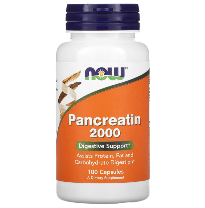 Панкреатин Now Foods Pancreatin 2000 мг, 100 капсул (NOW-02945)