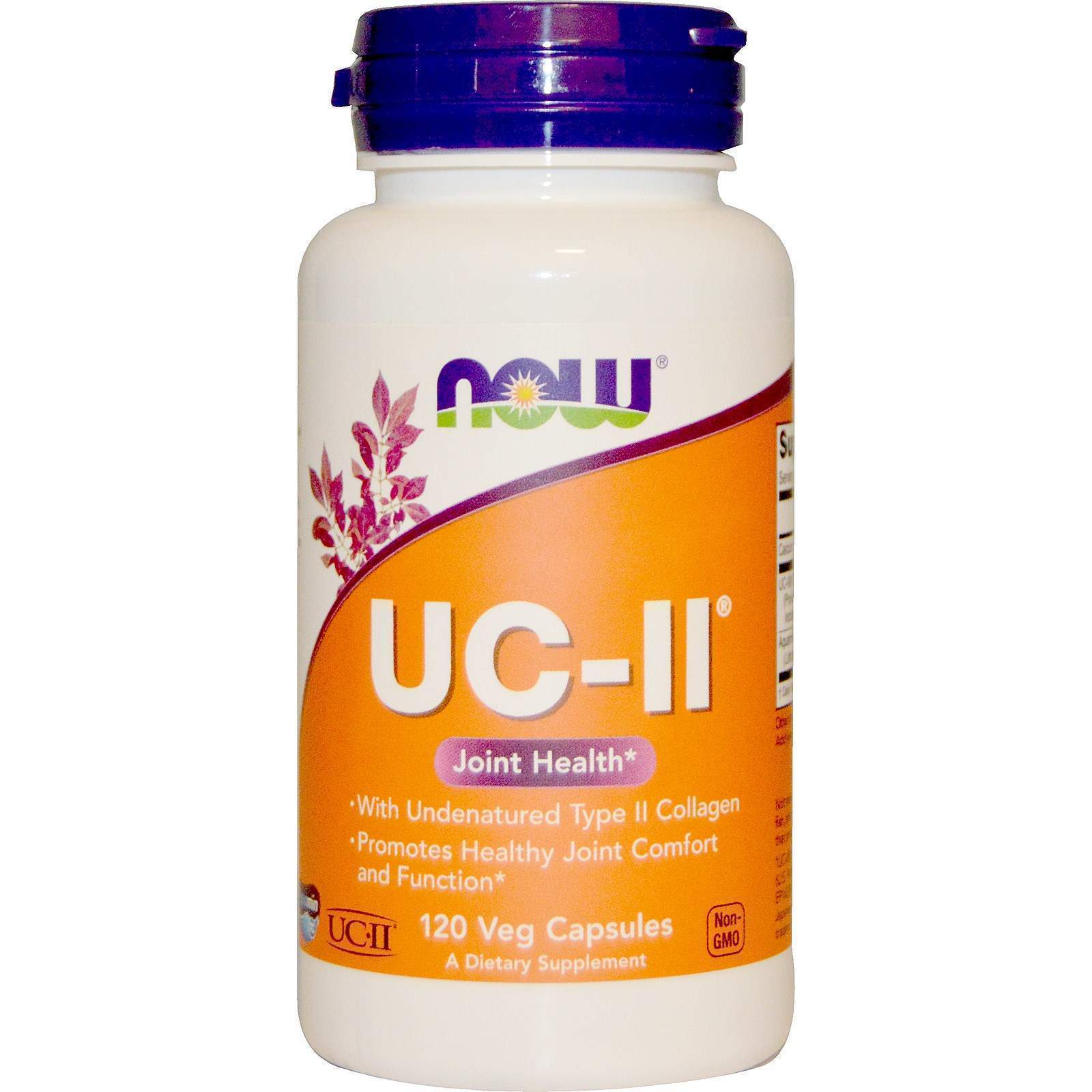 Колаген 2 типу Now Foods UC-II Type II Collagen для здоров'я суглобів неденатурований, 120 вегетаріанських капсул (NOW-03136)